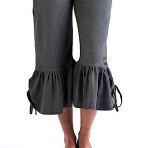 Matilda Jane Gray Ruffle Capri Pants